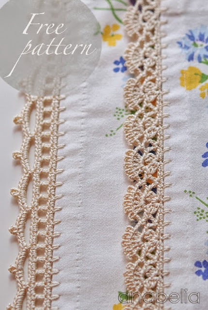 Crochet borders for individual tablecloth by Anabelia