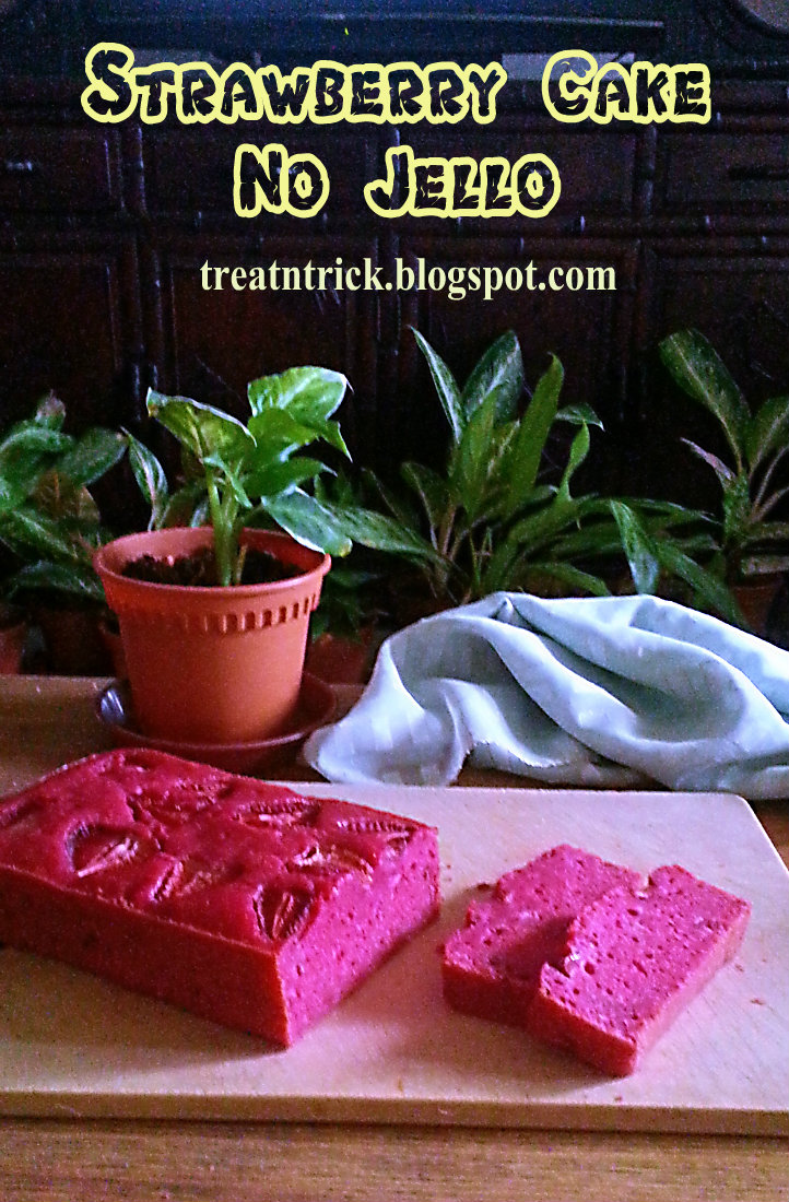 TREAT & TRICK STRAWBERRY CAKE NO JELLO RECIPE