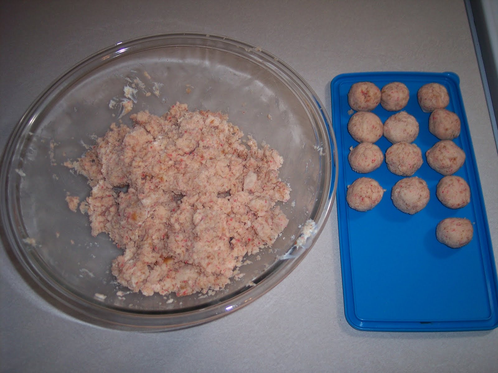 Kay's Village Recipes Cherry Chip Cake Balls