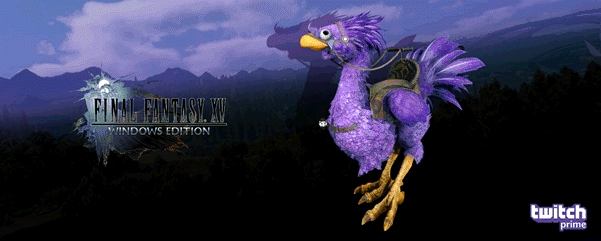 Chocobo morado para usuarios Prime Twitch Final Fantasy Windows Edition