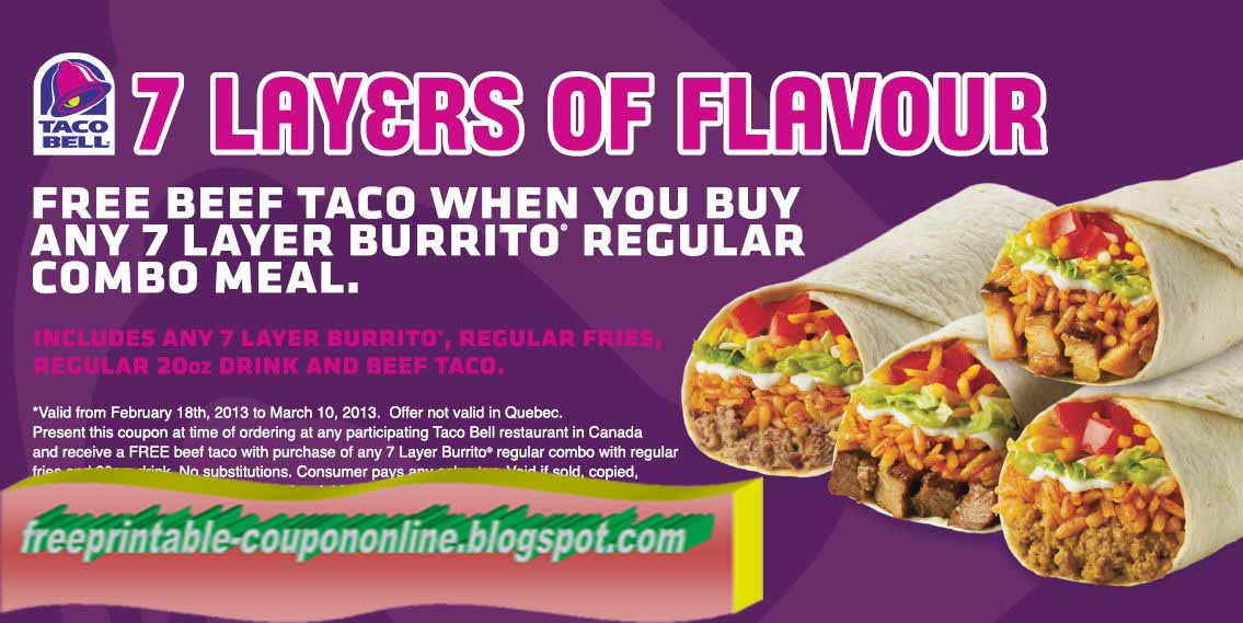 Printable Coupons 2019 Taco Bell Coupons Printable Coupons 2019 Taco Bell Coupons