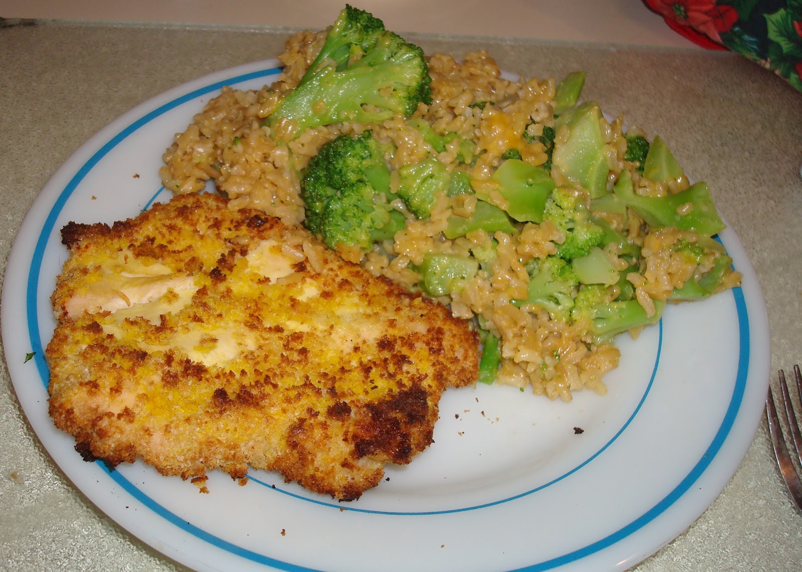 Matt's Delights Light Breaded Chicken and Cheese Broccoli Rice