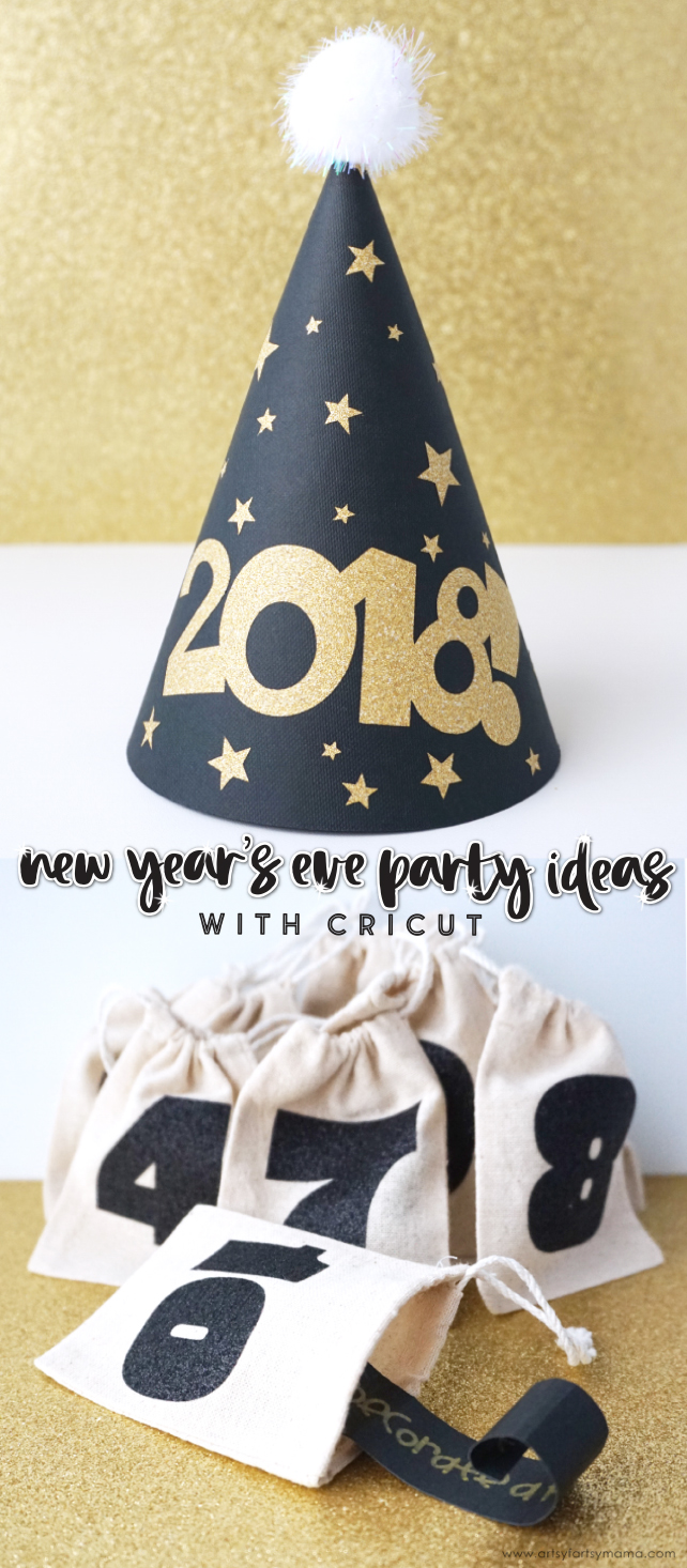 These New Year's Eve Party Ideas can all be made with the Cricut to make your party one to remember! #CricutMade #CricutHoliday