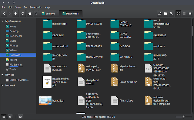 The folder and file preview for Loli Papelk Icon Theme