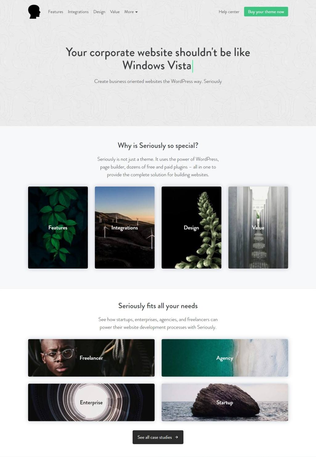Seriously wordpress theme - Multi-Purpose WordPress Website Builder