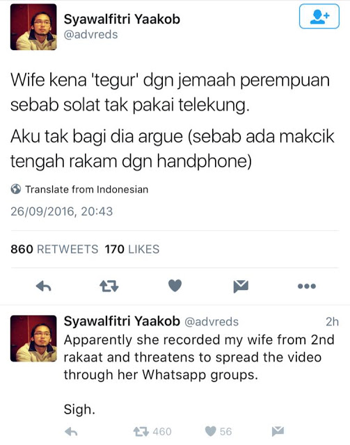 "Wife Kena Tegur Sebab Solat Tak Pakai Telekung," Tidak Sahkah Solat Tanpa Terlekung? Ini Jawapan Ustaz Dr Shauqi Othman "Wife Kena Tegur Sebab Solat Tak Pakai Telekung," Tidak Sahkah Solat Tanpa Terlekung? Ini Jawapan Ustaz Dr Shauqi Othman