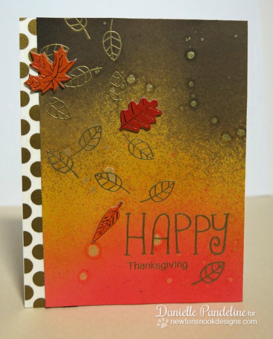 Happy Thanksgiving Card by Danielle Pandeline | Simply Seasonal Stamp set by Newton's Nook Designs #newtonsnook