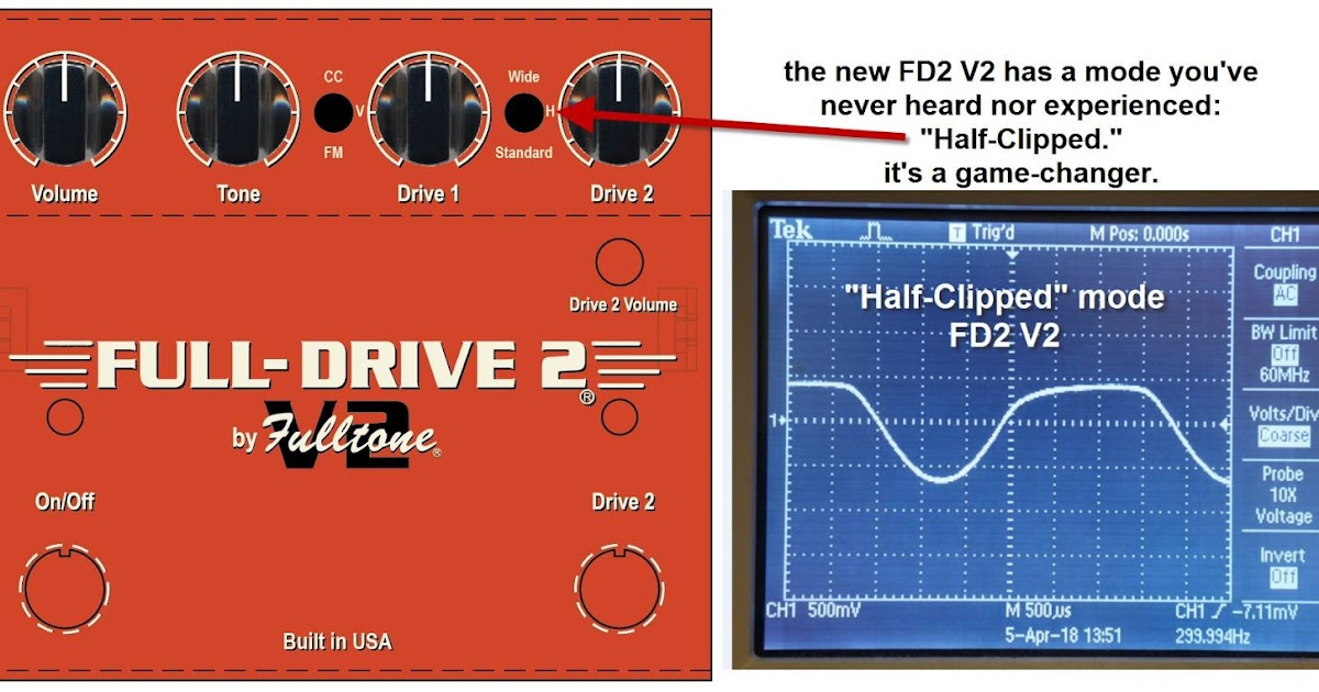 Gear Otaku: Fulltone Full-Drive 2 V2 発表、2種類のゲインと 
