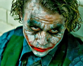 Heath Ledger as The Joker, in Christopher Nolan's The Dark Knight
