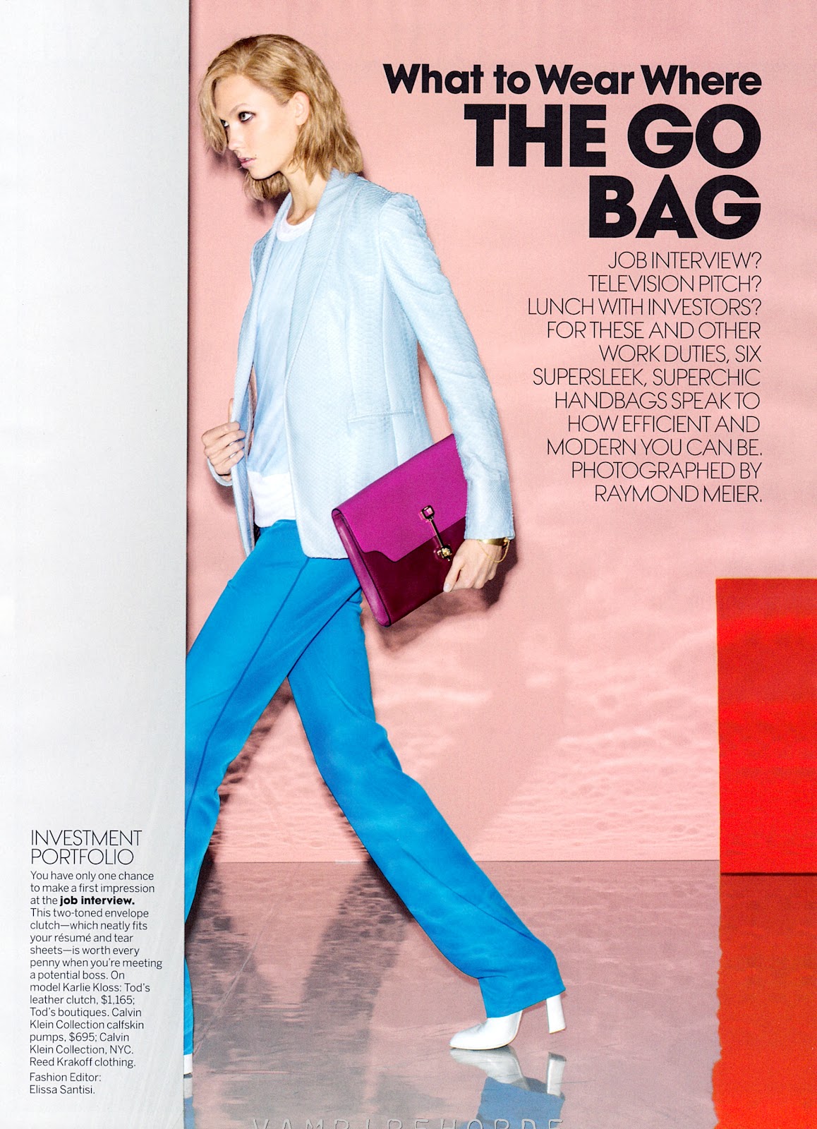 what to wear where, the go bag: karlie kloss by raymond meier for us ...