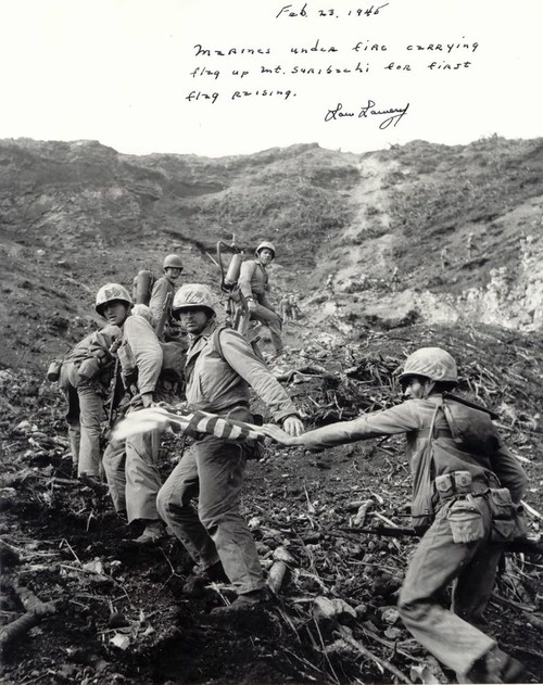 Mount Suribachi Iwo Jima World War II worldwartwo.filminspector.com
