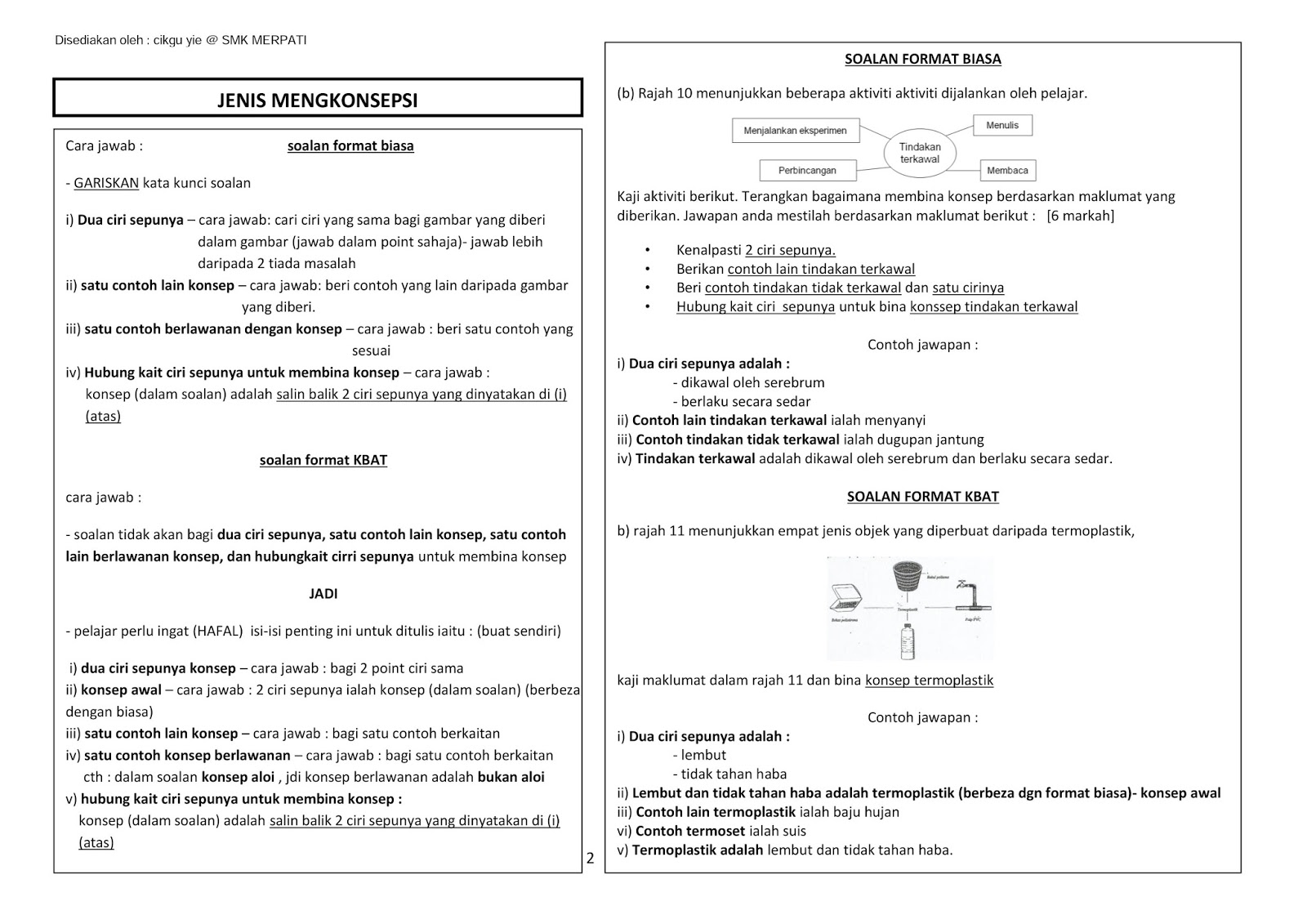 Contoh Soalan Spm Sains Tingkatan 4 - Kecemasan k