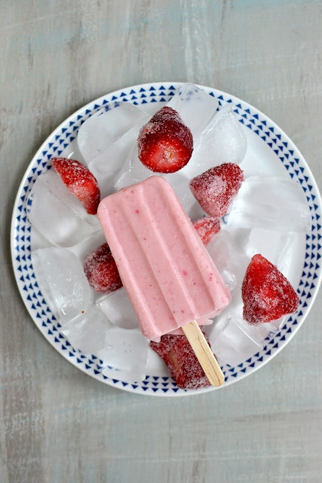 Strawberry Yogurt Popsicles