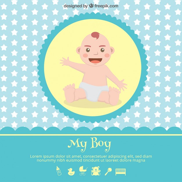 بطاقة استحمام الطفل مع التوضيح طفل مجاناً أدوات التصميم