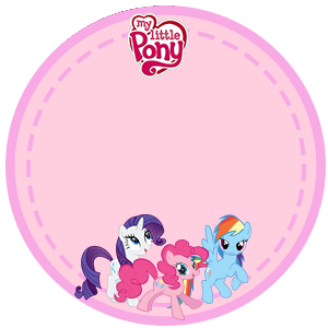 My Little Pony: Kit en Rosa para Imprimir Gratis. Toppers o Etiquetas de My Little Pony para imprimir gratis.