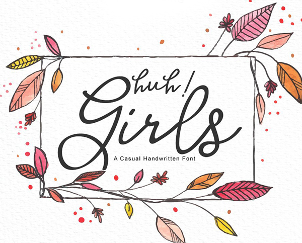 Huh! Girls Free Font Download Font Terbaru 2018 - Huh! Girls Free Font