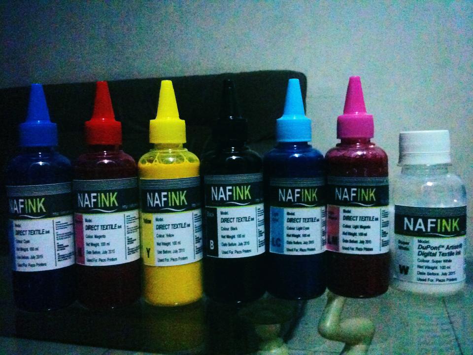  JUAL TINTA DIRECT TEXTILE INK DTG Ink C M Y B LC LM WH 