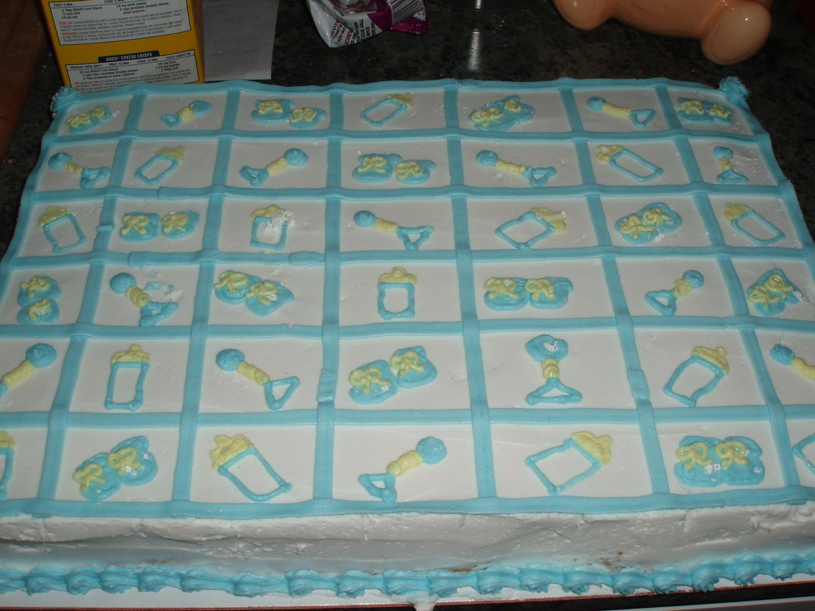 Baby Shower Cakes Baby Boy Shower Cake Squares
