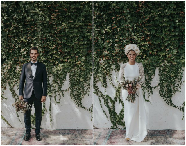 boda masía girona vestido novia corona flores blog atodoconfetti