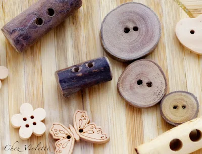 wood buttons - by Chez Violette