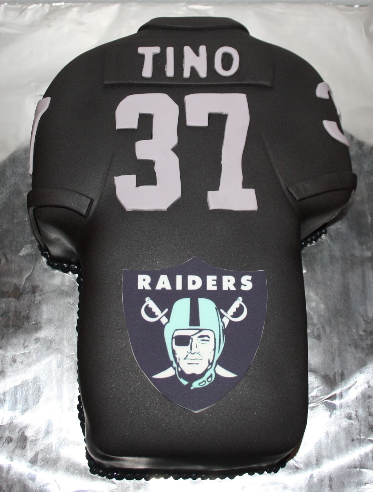 Jacqueline's Sweet Shop Oakland Raider Jersey Birthday Cake Jacqueline's Sweet Shop Oakland Raider Jersey Birthday Cake