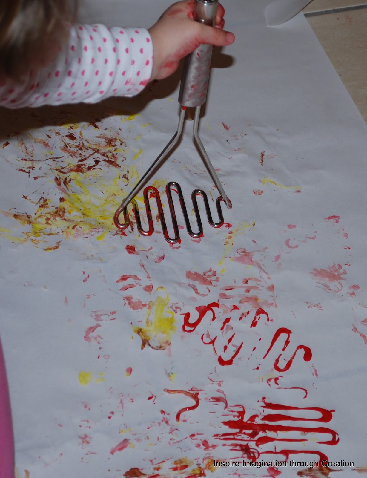Inspire imagination through creation Painting without paint brushes