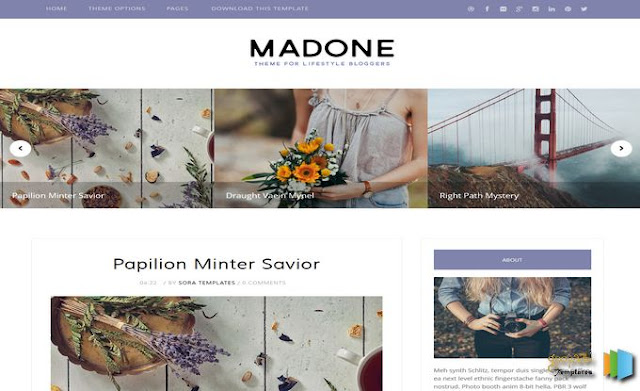 Madone Free Blogger Template