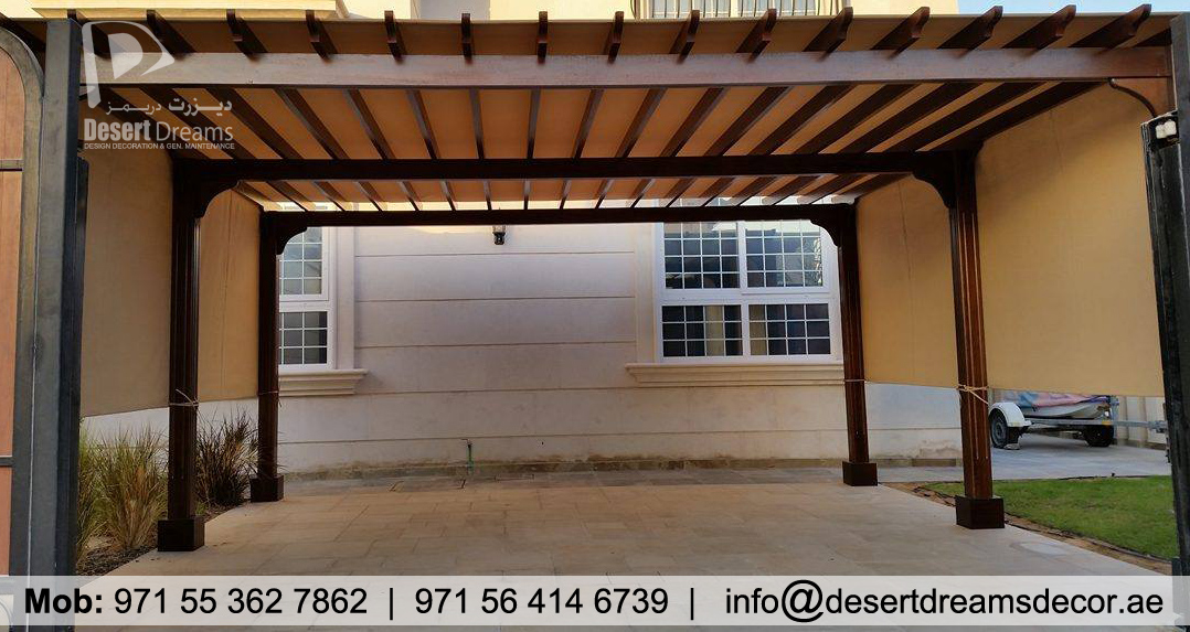 Car Parking Wooden Pergola Manufacturer in Uae.