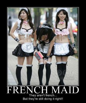 French maid hot girls doing it right boobs downblouse