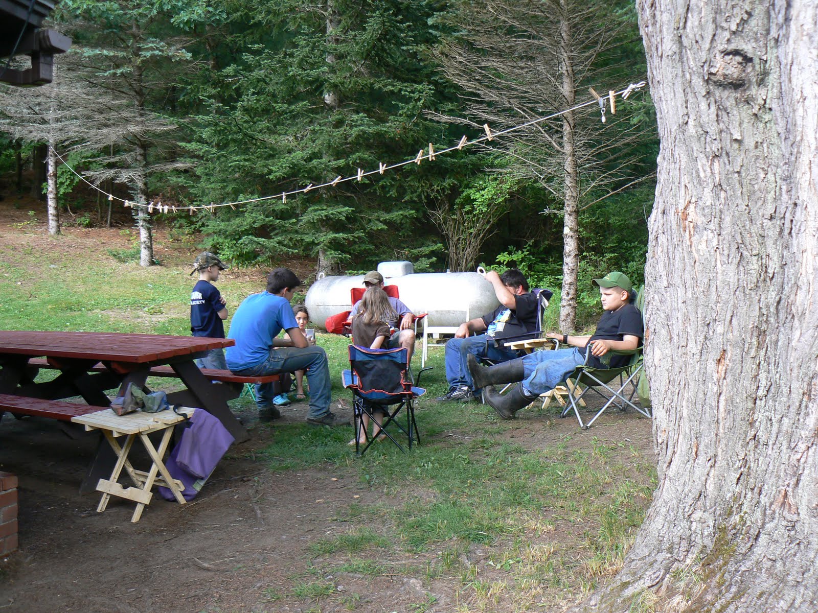 The Winslow Family at Grace Abounding Farm Camping at Bullfrog Pond