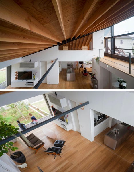 Desain Rumah Mewah di Jepang Dengan Atap Bersisikan Kaca 