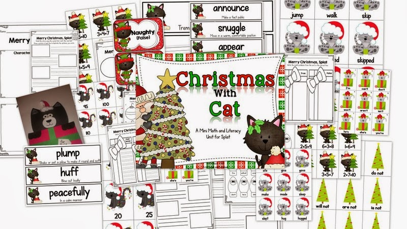 http://www.teacherspayteachers.com/Product/Christmas-with-Cat-A-Mini-Math-and-Literacy-Unit-for-Splat-1016126