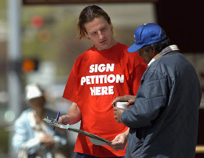 Gathering signatures against Nebraska's death penalty repeal