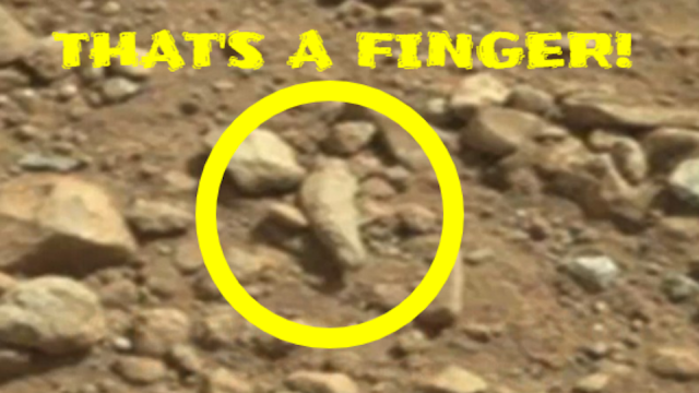 A finger has been found on Mars.