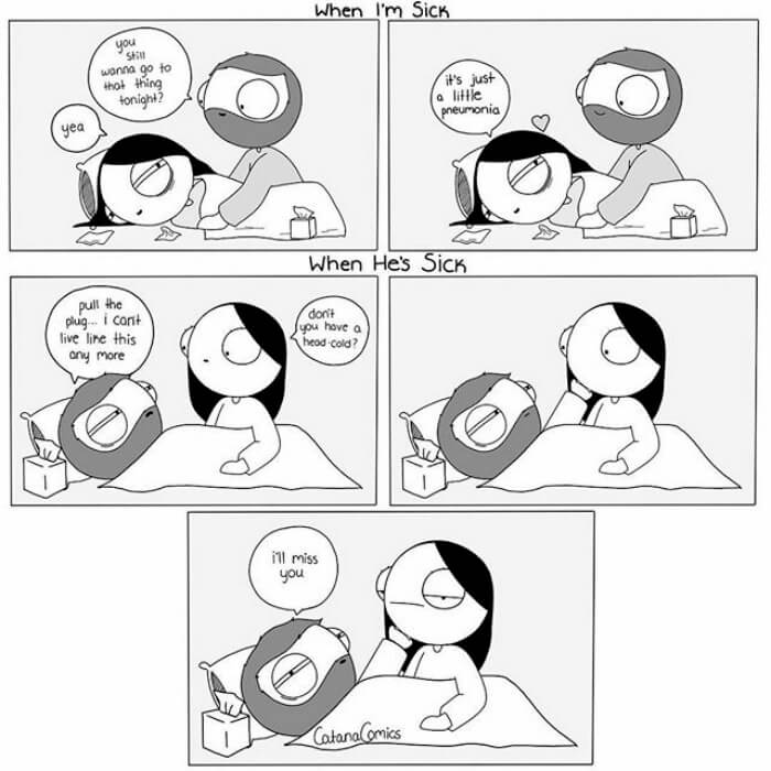 Girlfriend Draws Adorable Comics About Her Relationship. When Her Boyfriend Posts Them Online, They Go Viral