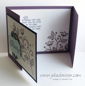 Stampin' Up! Flourishing Phrases Sympathy Gate Fold Card for #GDP081