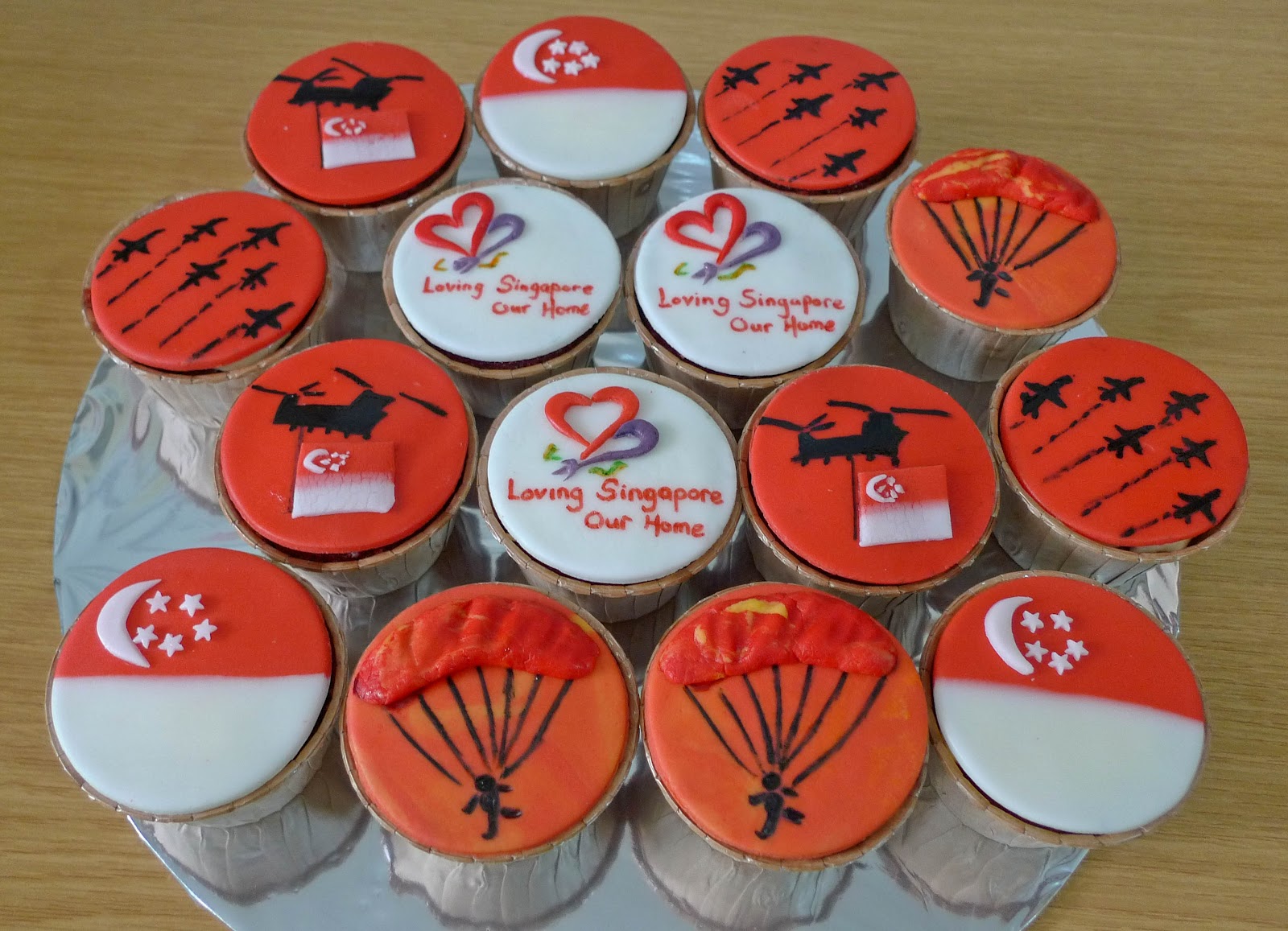 National Day Singapore Cupcakes - Sherbakes