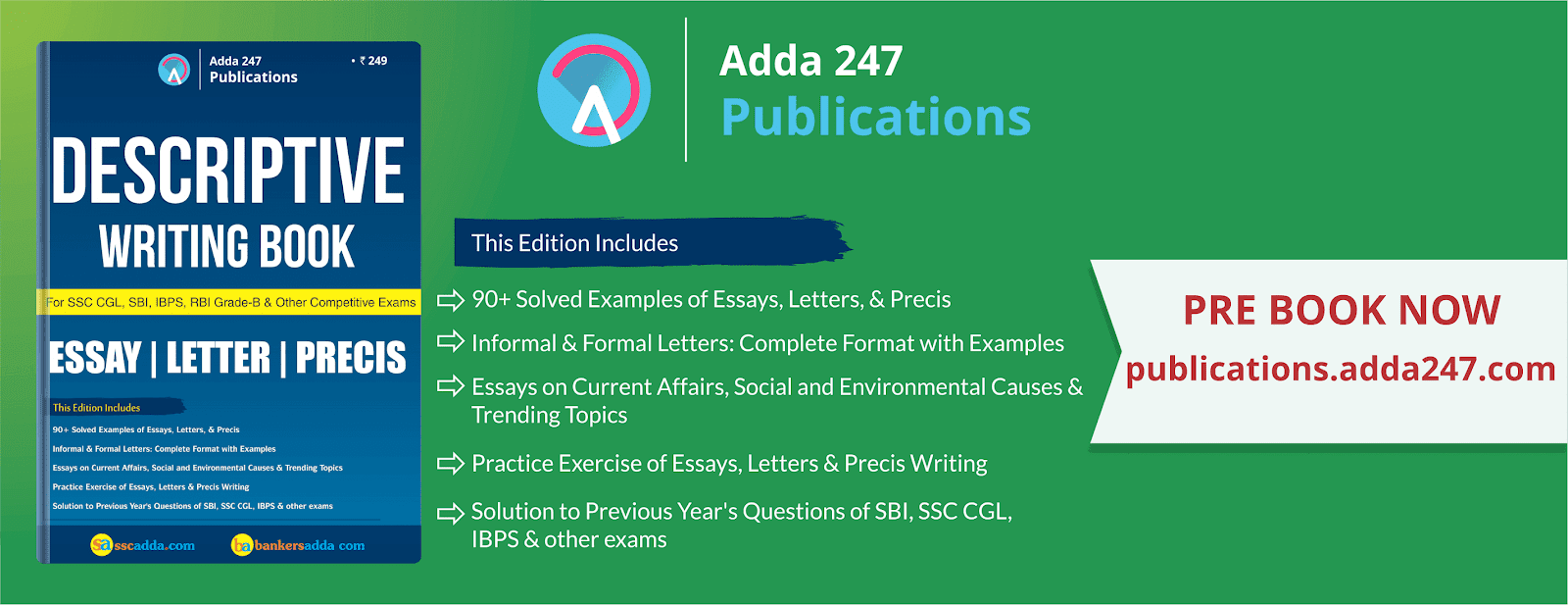 Descriptive Writing Book For Ssc Cgl Sbi Ibps Rbi Gradeb Other Descriptive Writing Book For Ssc Cgl Sbi Ibps Rbi Gradeb Other Competitive Exams Prebook Now Thesis Statement For Argumentative Essay also How To Start A Proposal Essay Persuasive Essays Examples For High School