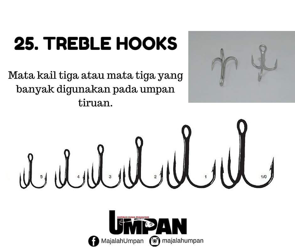 Treble hooks