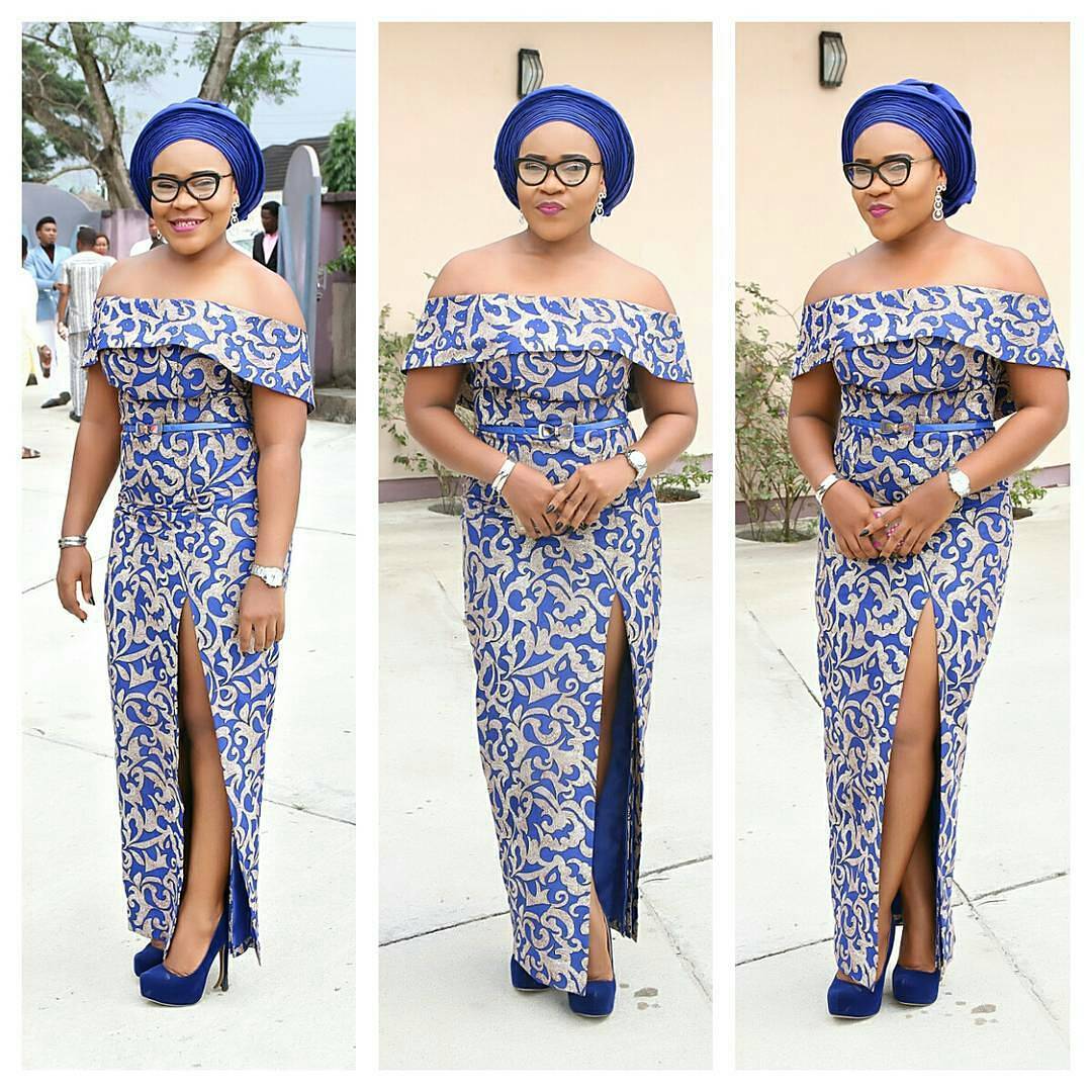 ankara styles straight gown