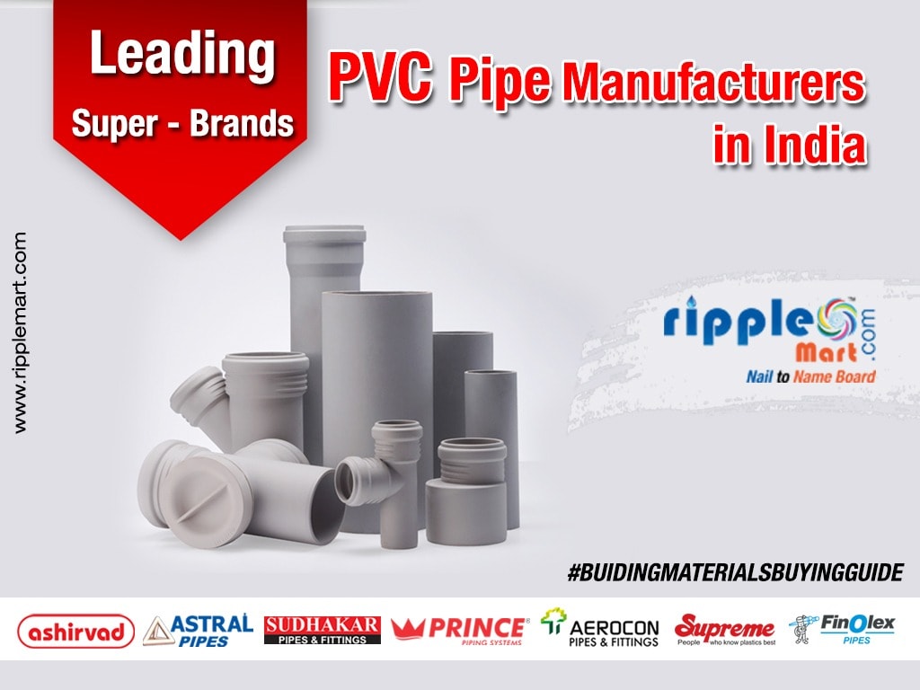 What are the lists of top 10 PVC pipe manufacturers in India