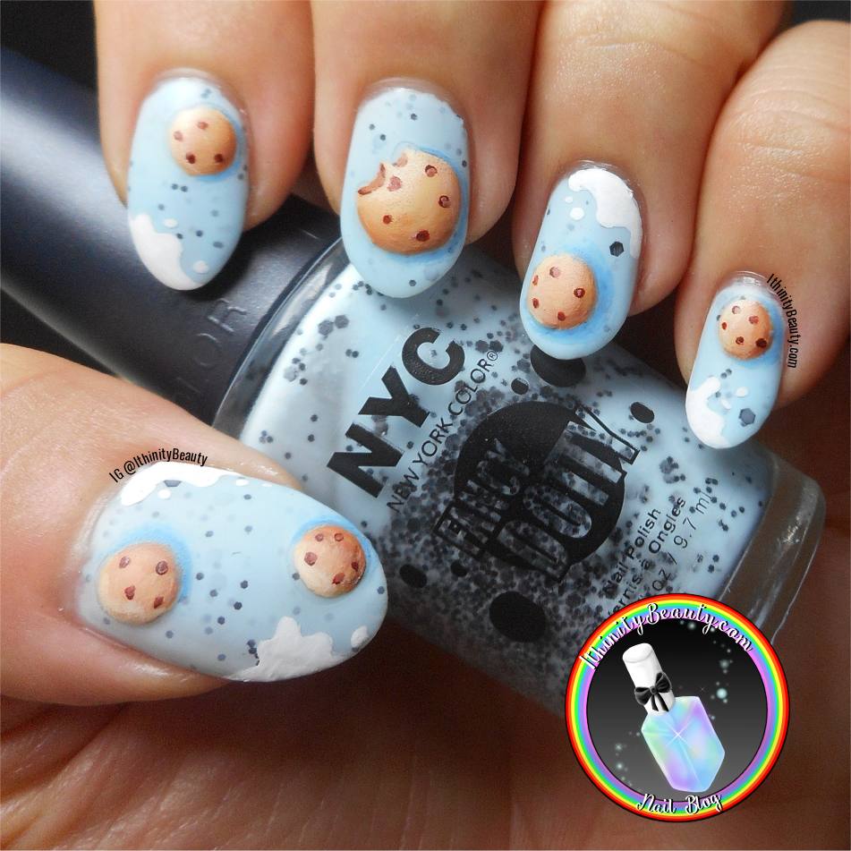 Freehand 3D Gel Cookie Nail Art | IthinityBeauty.com Nail Art Blog