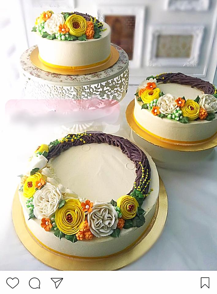 Home Bakery Bangi Kajang Kek Kahwin 3 tingkat Korean Buttercream