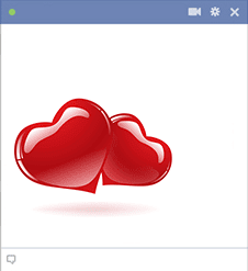 Glossy Red Hearts Emoticons