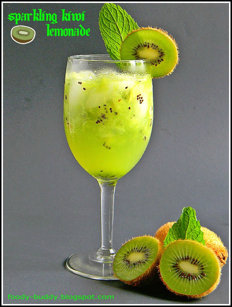 Foody - Buddy: Sparkling Kiwi Lemonade - Drink Recipes