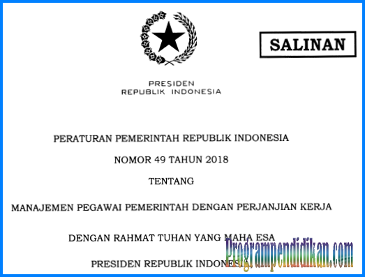 PP No 49 tahun 2018