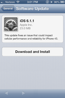 iOS 6.1.1 OTA Update for iPhone 4S