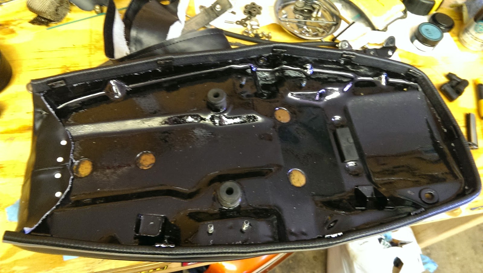 Honda CB360 Project Installing Motorcycle Seat Cover / How to Recover