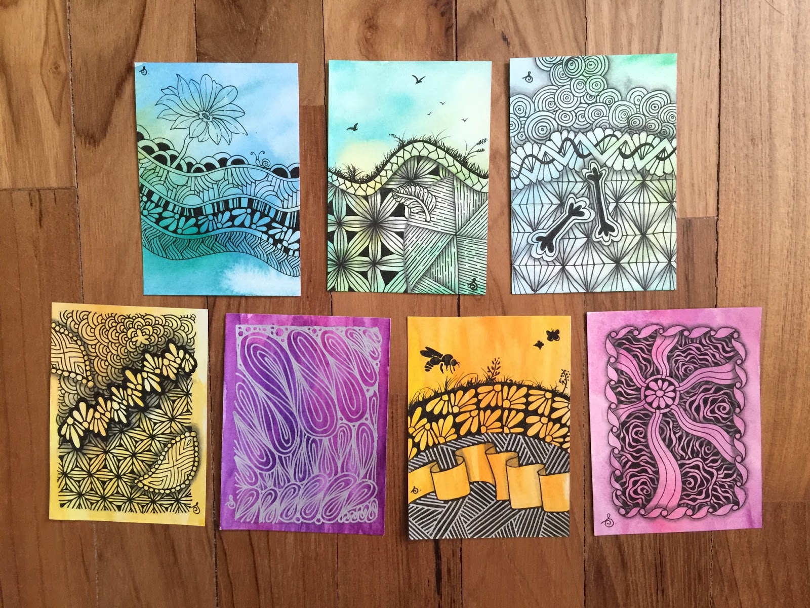 Everything Is Art ATCs Spring Swap