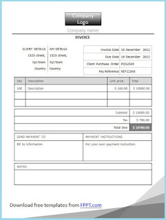 free photography invoice template